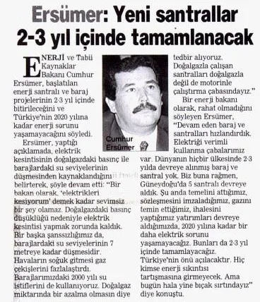 Enerji açığı '2020 yılına kadar bir daha elektrik sorunu yaşamayacağız